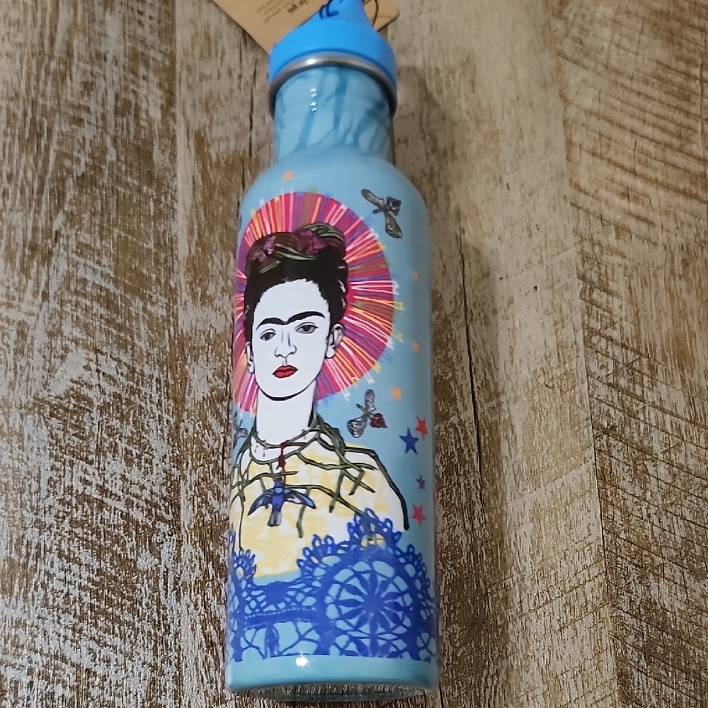 Frida Blue Water Bottle